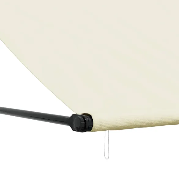 Copertină Retractabilă Crem 350x150 cm - Oțel și Țesătură