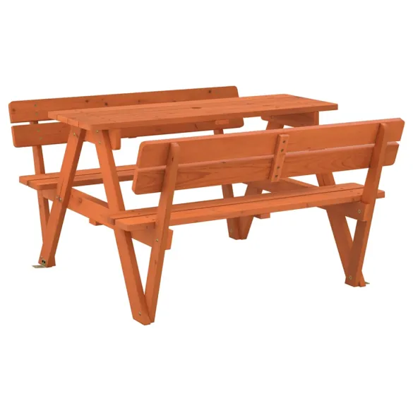 Masă Picnic Copii 4 Locuri cu Umbrelă - Lemn Brad Masiv Masă Picnic Copii 4 Locuri cu Umbrelă - Lemn Brad Masiv