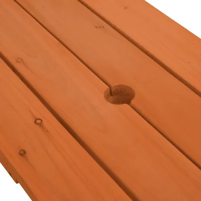 Masă Picnic Copii 4 Locuri cu Umbrelă - Lemn Brad Masiv