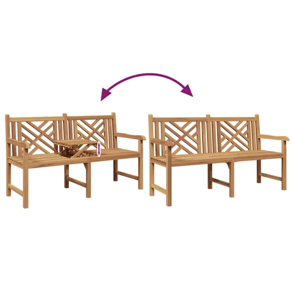 Bancă Exterior Lemn Tec | Livrare Gratuită | 150x60x90 cm