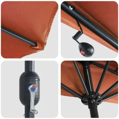 Parasol Terracota Grădină 294x150 cm - Livrare Gratuită