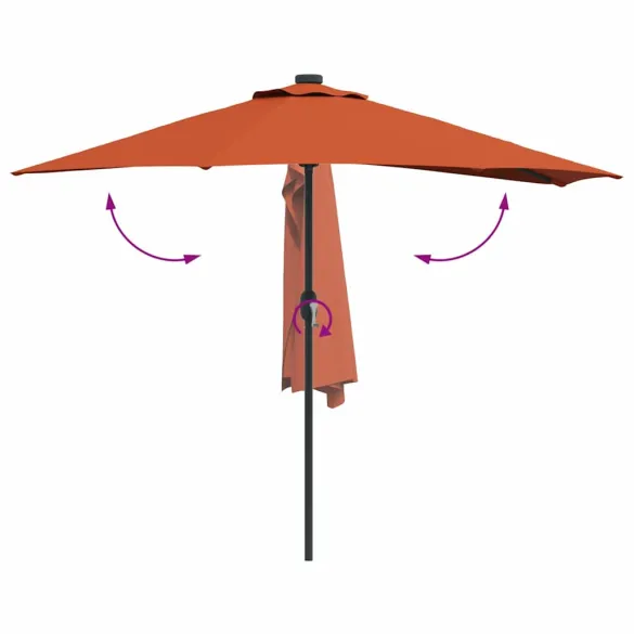 Parasol Terracota Grădină 294x150 cm - Livrare Gratuită