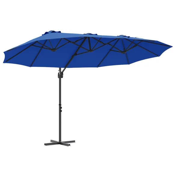 Parasol Cantilever Grădină Albastru Azur - Livrare Gratuită