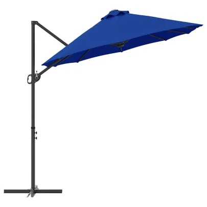 Parasol Cantilever Grădină Albastru Azur - Livrare Gratuită