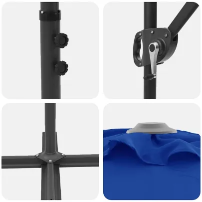 Parasol Cantilever Grădină Albastru Azur - Livrare Gratuită