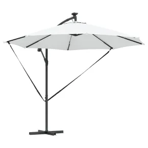 Parasol Banana cu Brațe Blocare Nisipiu 294x294x248 cm 2