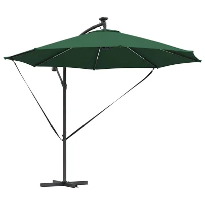 Parasol Banana Brațe Blocare Verde 294x294x248 cm