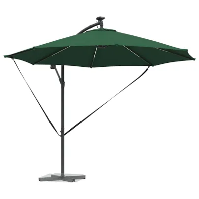 Parasol Banana Brațe Blocare Verde 294x294x248 cm