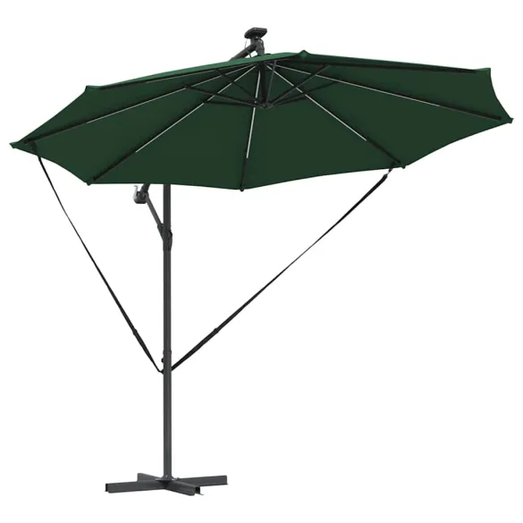 Parasol Banana Brațe Blocare Verde 294x294x248 cm