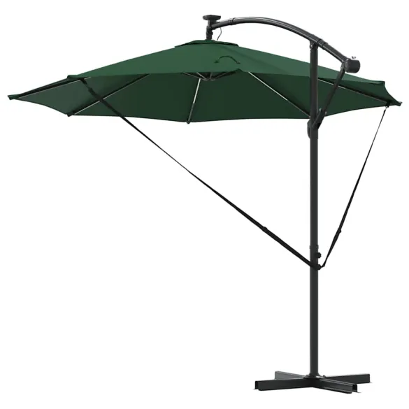 Parasol Banana Brațe Blocare Verde 294x294x248 cm