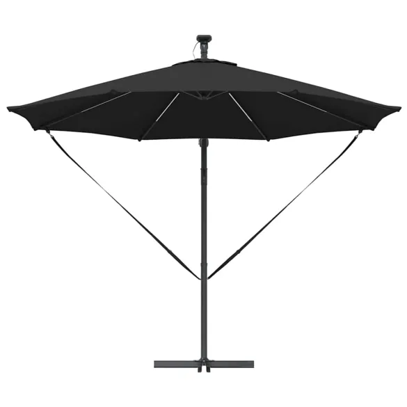 Parasol Banana Brațe Blocare Negru 3x3m - Livrare Gratuită