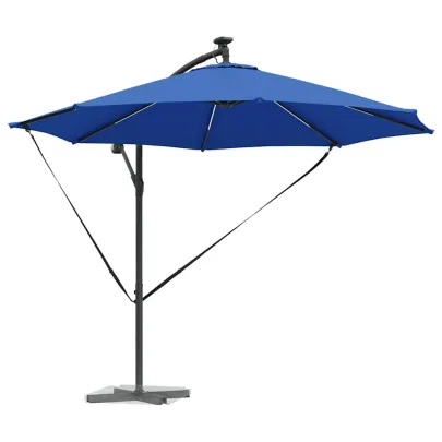 Parasol Banana Albastru Azur 294x294 cm | Livrare Gratuită
