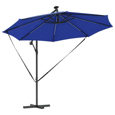 Parasol Banana Albastru Azur 294x294 cm | Livrare Gratuită