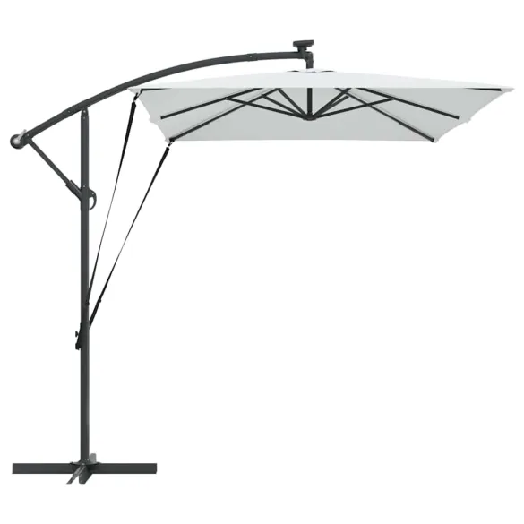 Parasol Banana cu Blocare și LED Solar | Livrare Gratuită