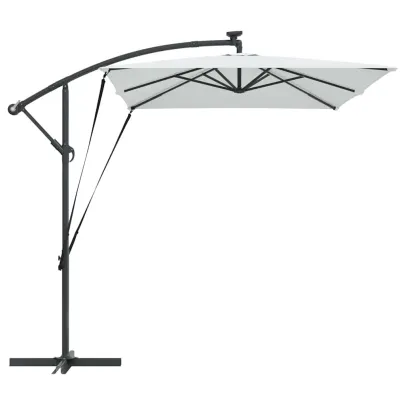 Parasol Banana cu Blocare și LED Solar | Livrare Gratuită