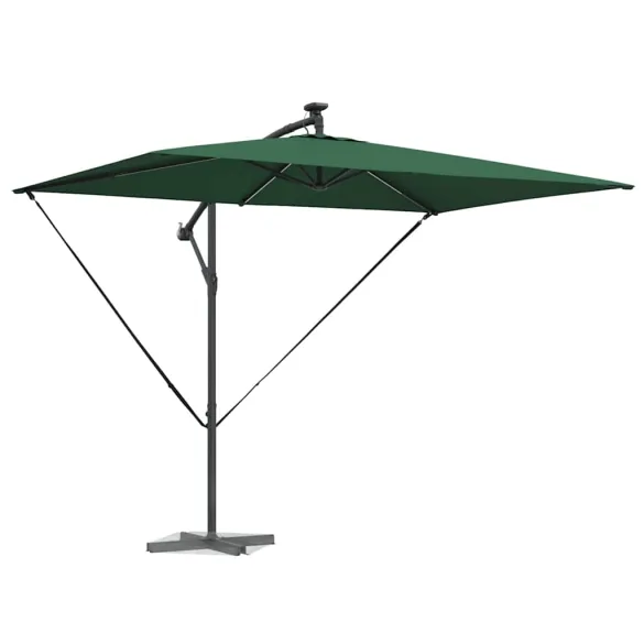 Parasol Banana cu Brațe, Verde, 3x2m - Livrare Gratuită
