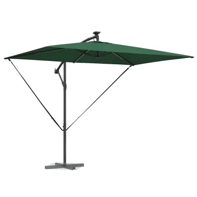 Parasol Banana cu Brațe, Verde, 3x2m - Livrare Gratuită