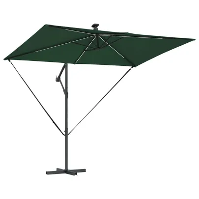 Parasol Banana cu Brațe, Verde, 3x2m - Livrare Gratuită