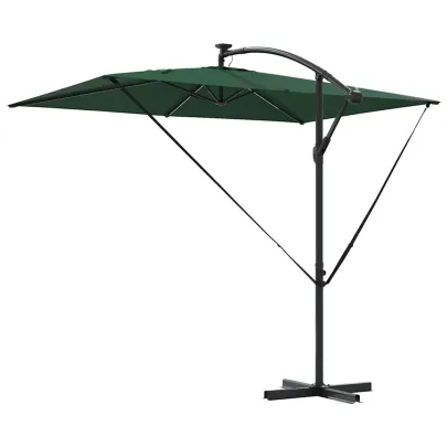 Parasol Banana cu Brațe, Verde, 3x2m - Livrare Gratuită
