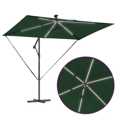 Parasol Banana cu Brațe, Verde, 3x2m - Livrare Gratuită