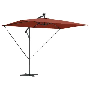 Parasol Banana Terracota cu LED Solar - Livrare Gratuită 2