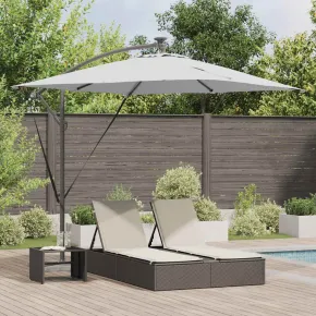 Parasol Banana cu LED și Blocare | UMBRĂ PERFECTĂ