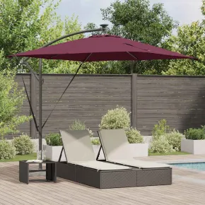 Parasol Banana Roșu Bordo 250cm - Livrare Gratuită