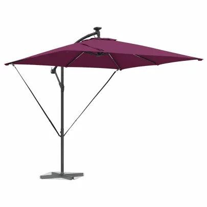 Parasol Banana Roșu Bordo 250cm - Livrare Gratuită