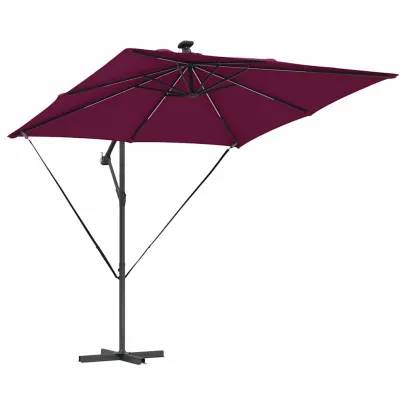 Parasol Banana Roșu Bordo 250cm - Livrare Gratuită