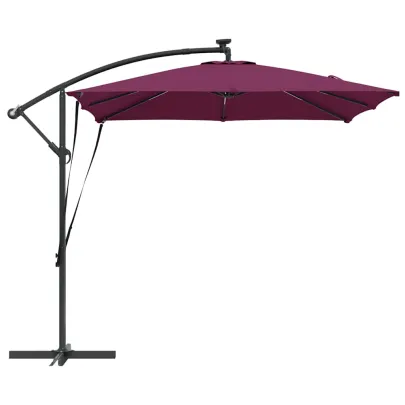 Parasol Banana Roșu Bordo 250cm - Livrare Gratuită