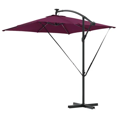 Parasol Banana Roșu Bordo 250cm - Livrare Gratuită