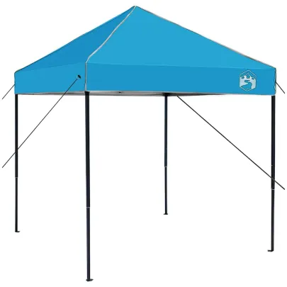 Cort cu Copertină Albastru 200x200 cm - Livrare Gratuită