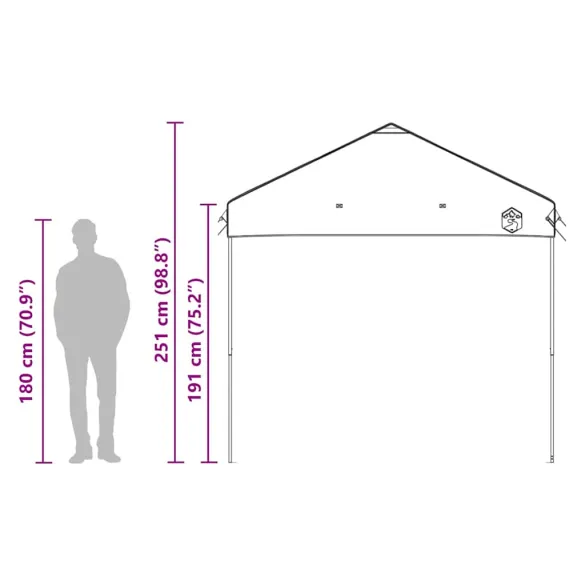 Cort Pop-up Albastru 300x300cm - Livrare Gratuită