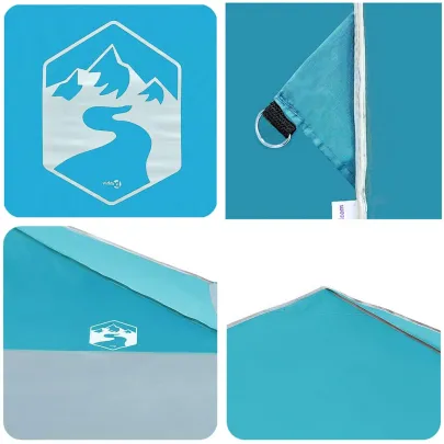 Cort cu Copertină Albastru 4x4m | Livrare Gratuită