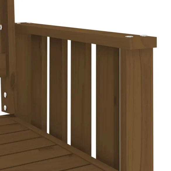 Bancă grădină cu masă 2 locuri - Lemn masiv pin - Livrare gratuită