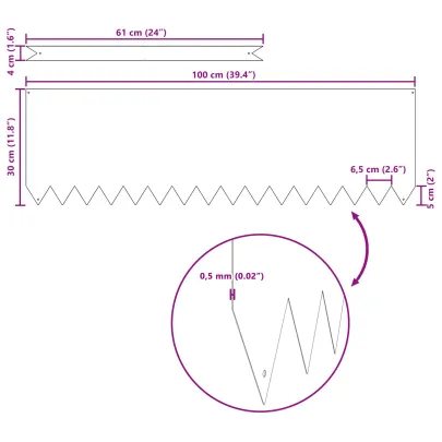 Margini de gazon oțel corten | Delimitare gradina