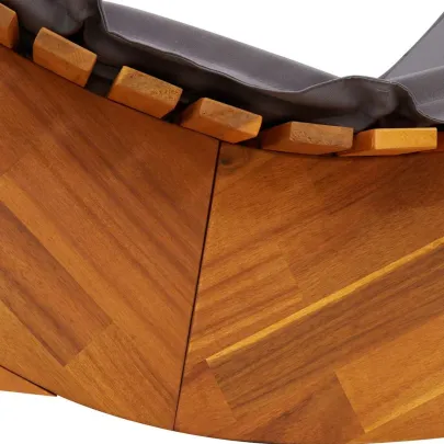 Fotolii Legănătoare Lemn Acacia - Set 2 Bucăți cu Perne