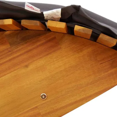 Fotolii Legănătoare Lemn Acacia - Set 2 Bucăți cu Perne