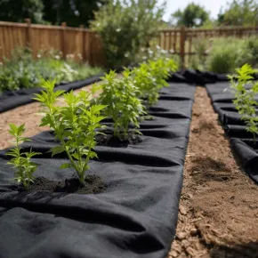 Membrană Geotextilă Negră 1x10m | Fibră Poliester | Livrare Gratuită