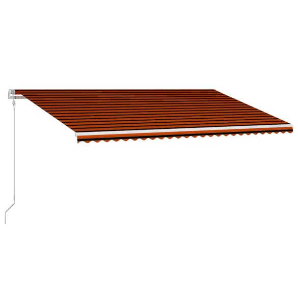 Copertină Automată Retractabilă 6x3m - Portocaliu/Maro