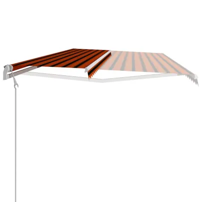 Copertină Automată Retractabilă 6x3m - Portocaliu/Maro