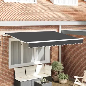 Copertină Retractabilă Manuală Antracit 3x2m - Livrare Gratuită