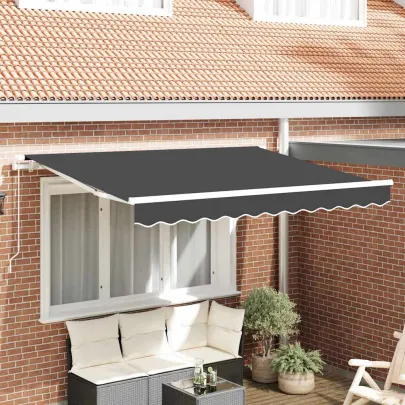 Copertină Retractabilă Manuală Antracit 3x2m - Livrare Gratuită