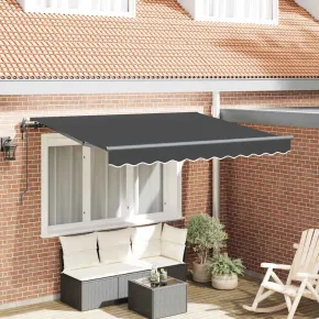 Cortină Retractabilă Manuală Antracit 3x2 m - Livrare Gratuită
