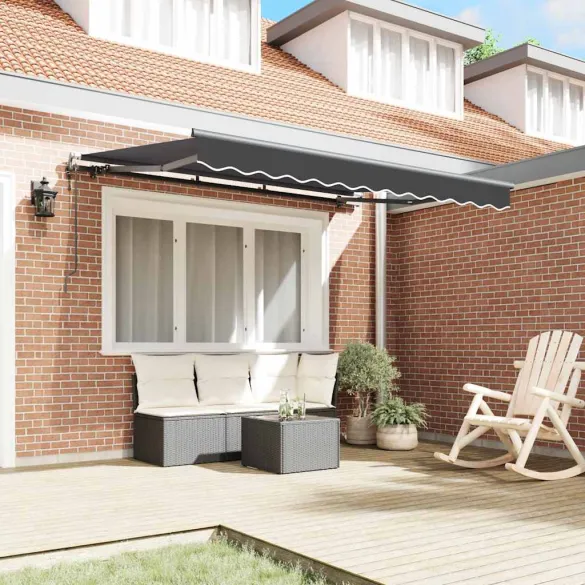 Cortină Retractabilă Manuală Antracit 3x2 m - Livrare Gratuită