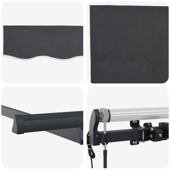 Cortină Retractabilă Manuală Antracit 3x2 m - Livrare Gratuită