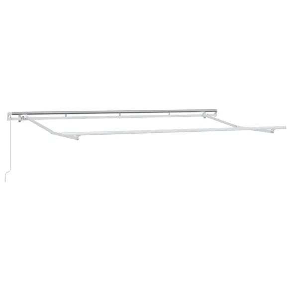 Cortină Retractabilă Manuală Albastru-Alb 3.5x2m | Umbră