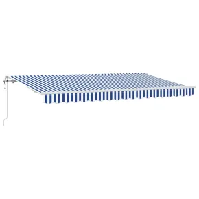 Cortină Retractabilă Albastru-Alb 3.5x2m - Ușoară și Practică 2
