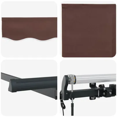 Cortină Retractabilă Manuală Maro Antracit | Livrare Gratuită