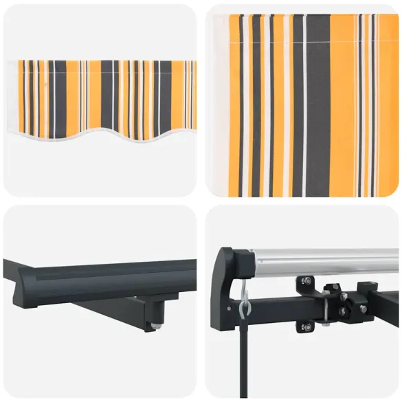 Cortină Retractabilă Manuală - Galben, Portocaliu, Alb | UMBRĂ